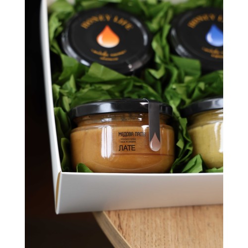 Подарунок на Великдень: подарунковий набір з крем-медом (6×140 г) — Green Подарунок на Великдень: подарунковий набір з крем-медом (6×140 г) — Green